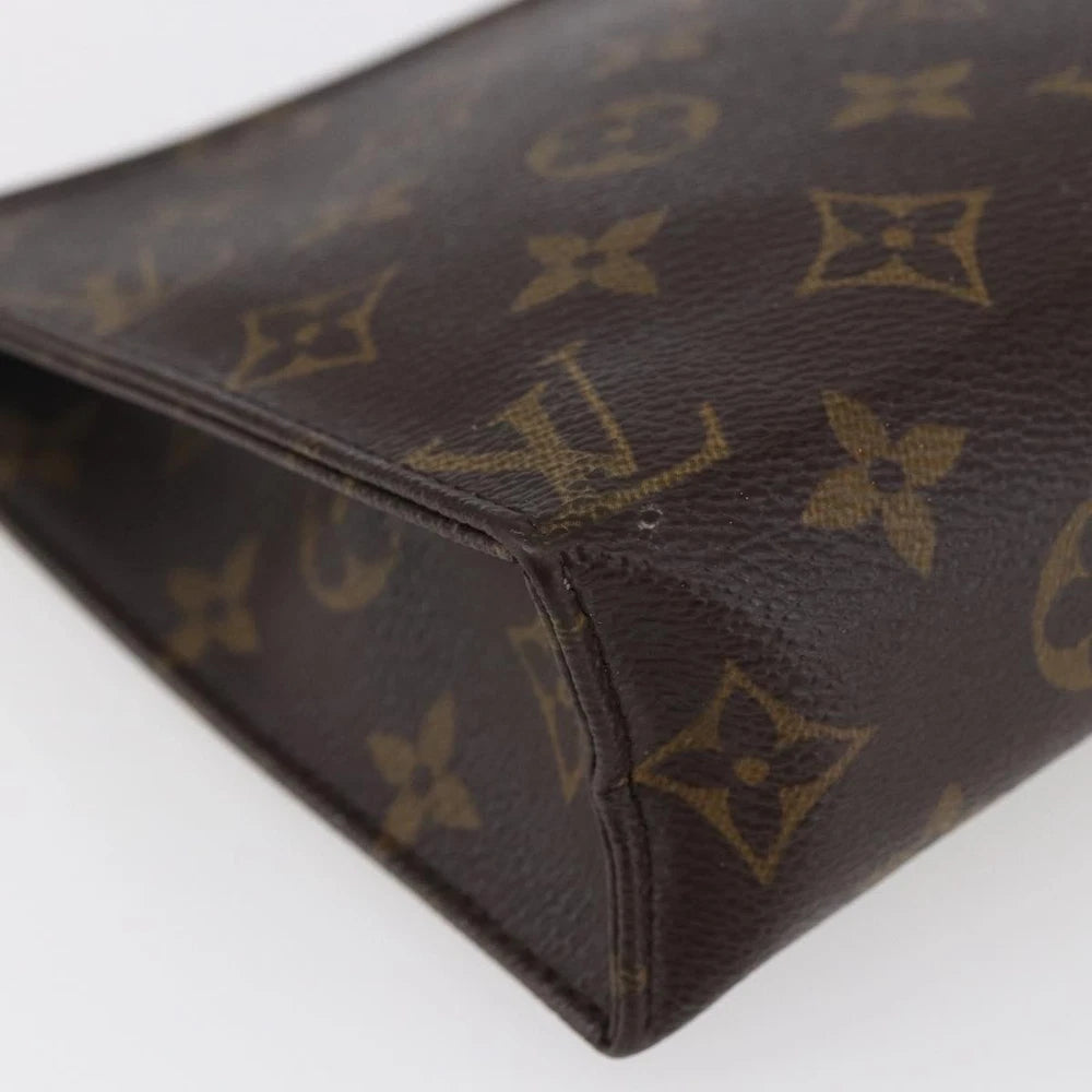 LOUIS VUITTON Monogram Poche Toilette 19 Pouch M47544 LV Auth 145785