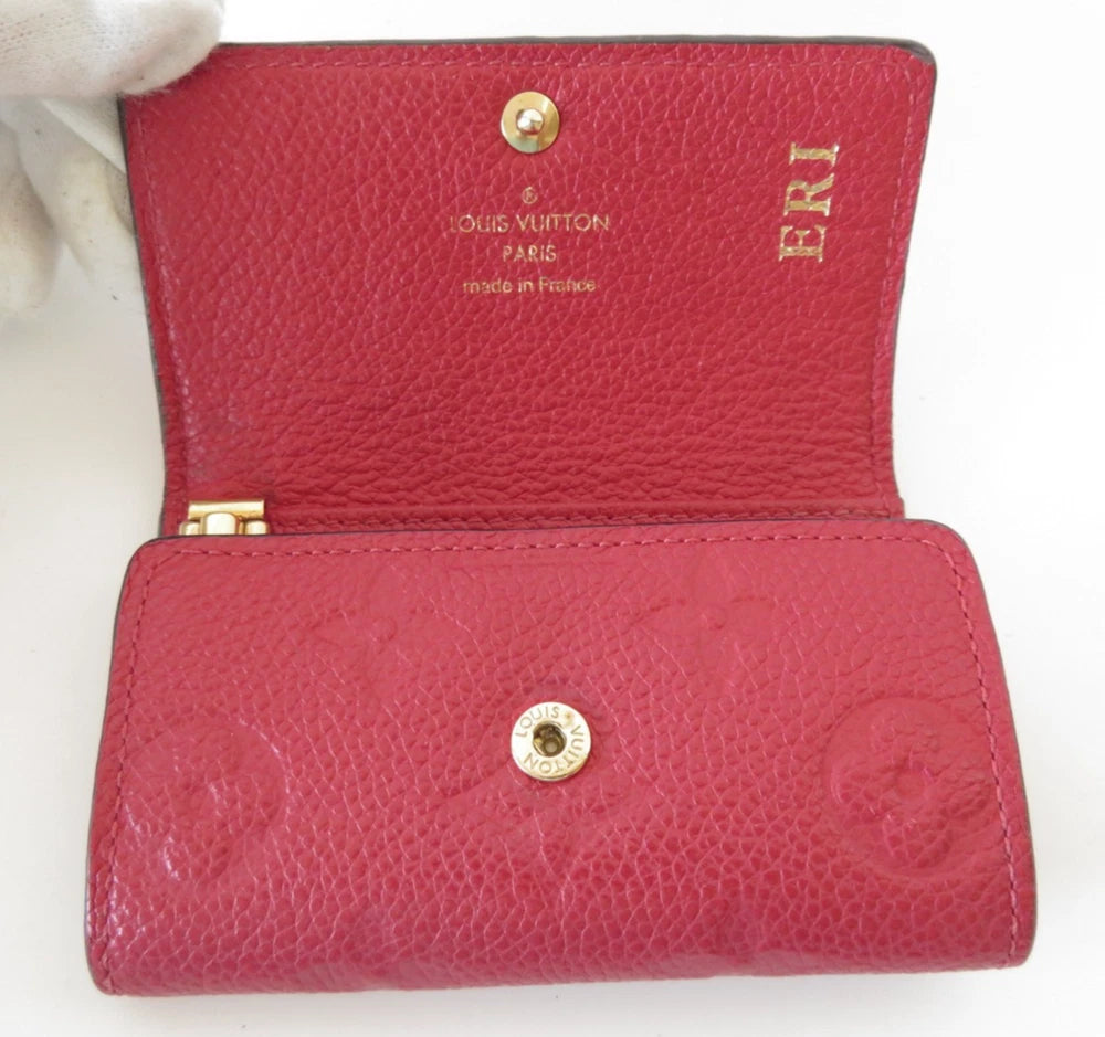 LOUIS VUITTON $450 Monogram Empreinte Leather Multicles 6 Ring Key Case TJ3188