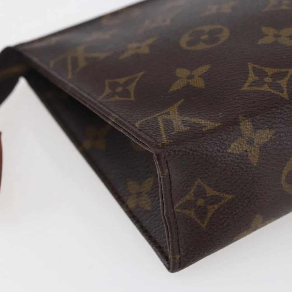 LOUIS VUITTON Monogram Poche Toilette 19 Pouch M47544 LV Auth 145785