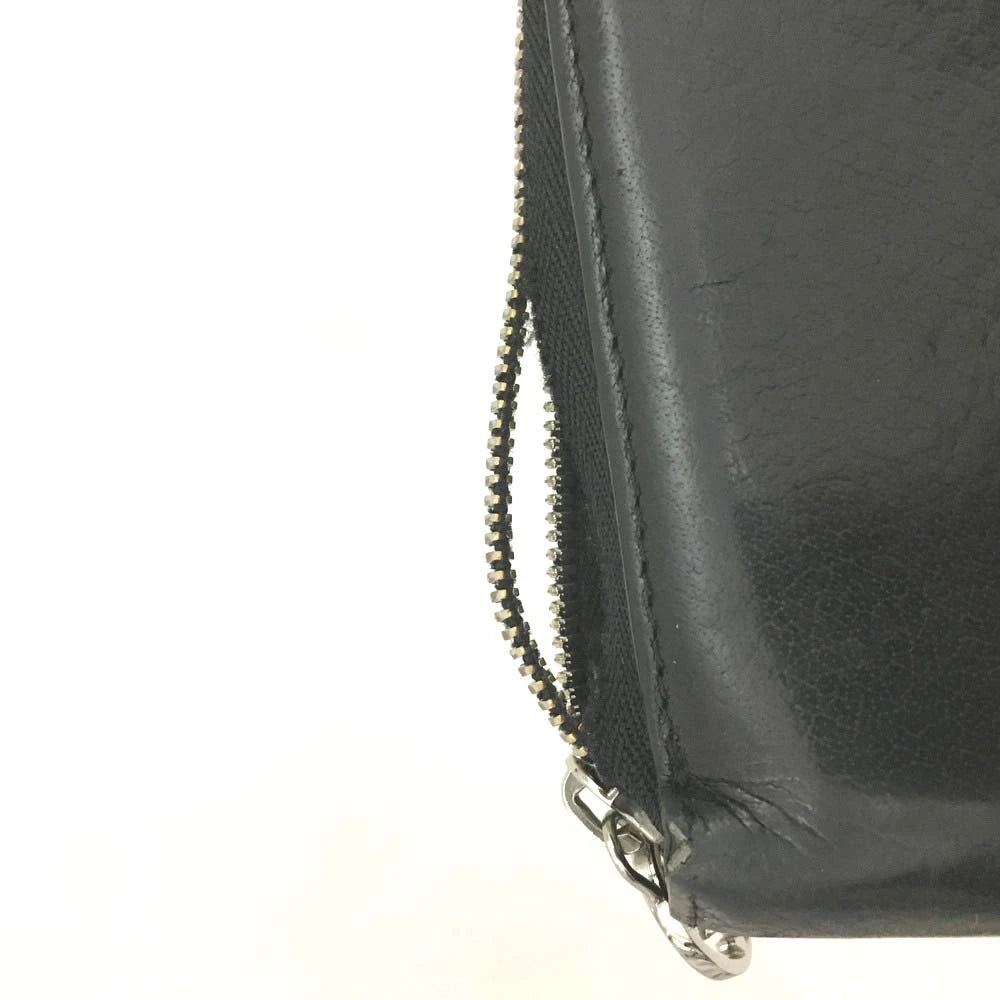 Cartier Marcello Leather Zip Around Long Wallet Black