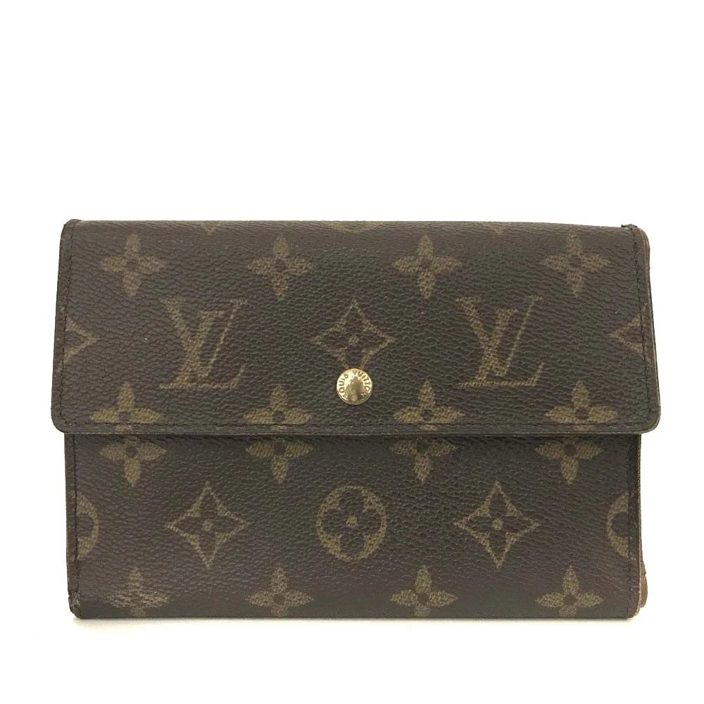 Louis Vuitton Monogram Porte Tresor SP0091Etui Papiers Trifold Wallet Brown