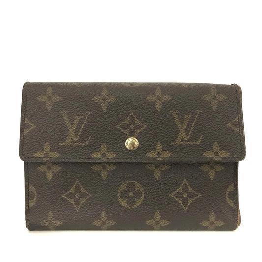 Louis Vuitton Monogram Porte Tresor SP0091Etui Papiers Trifold Wallet Brown