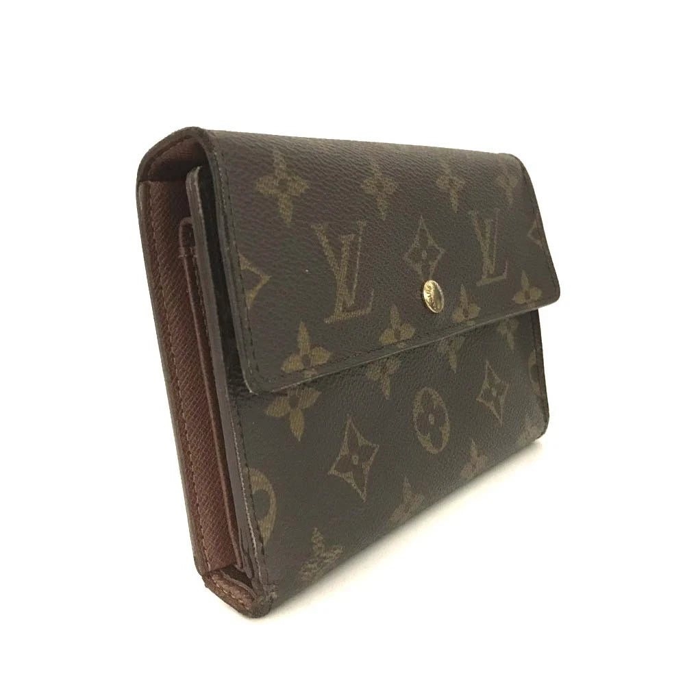Louis Vuitton Monogram Porte Tresor SP0091Etui Papiers Trifold Wallet Brown