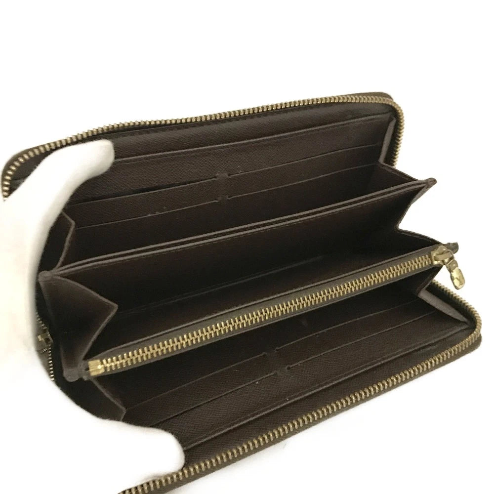 PRE-ORDER Louis Vuitton Damier Zippy Zip Around Long Wallet Purse Brown VI4057