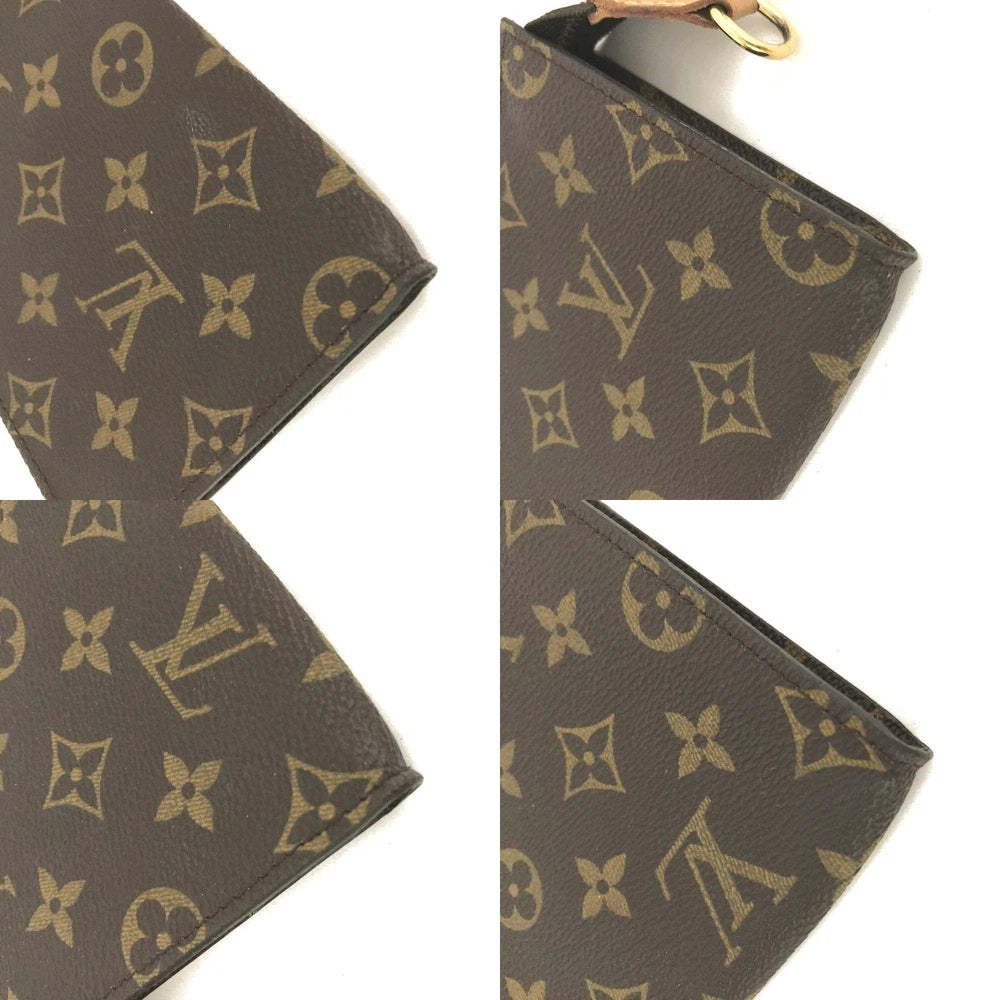 Louis Vuitton Monogram Cosmetics Pouch (Bucket PM) Purse Brown VI1929
