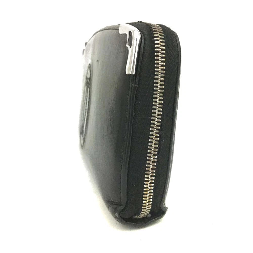 Cartier Marcello Leather Zip Around Long Wallet Black