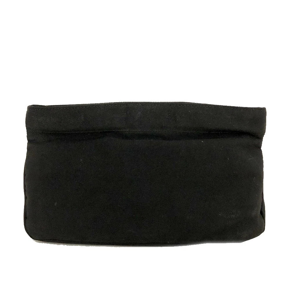 GUCCI $600 Logo Canvas Cosmetic Pouch Bag Black/7BH0236