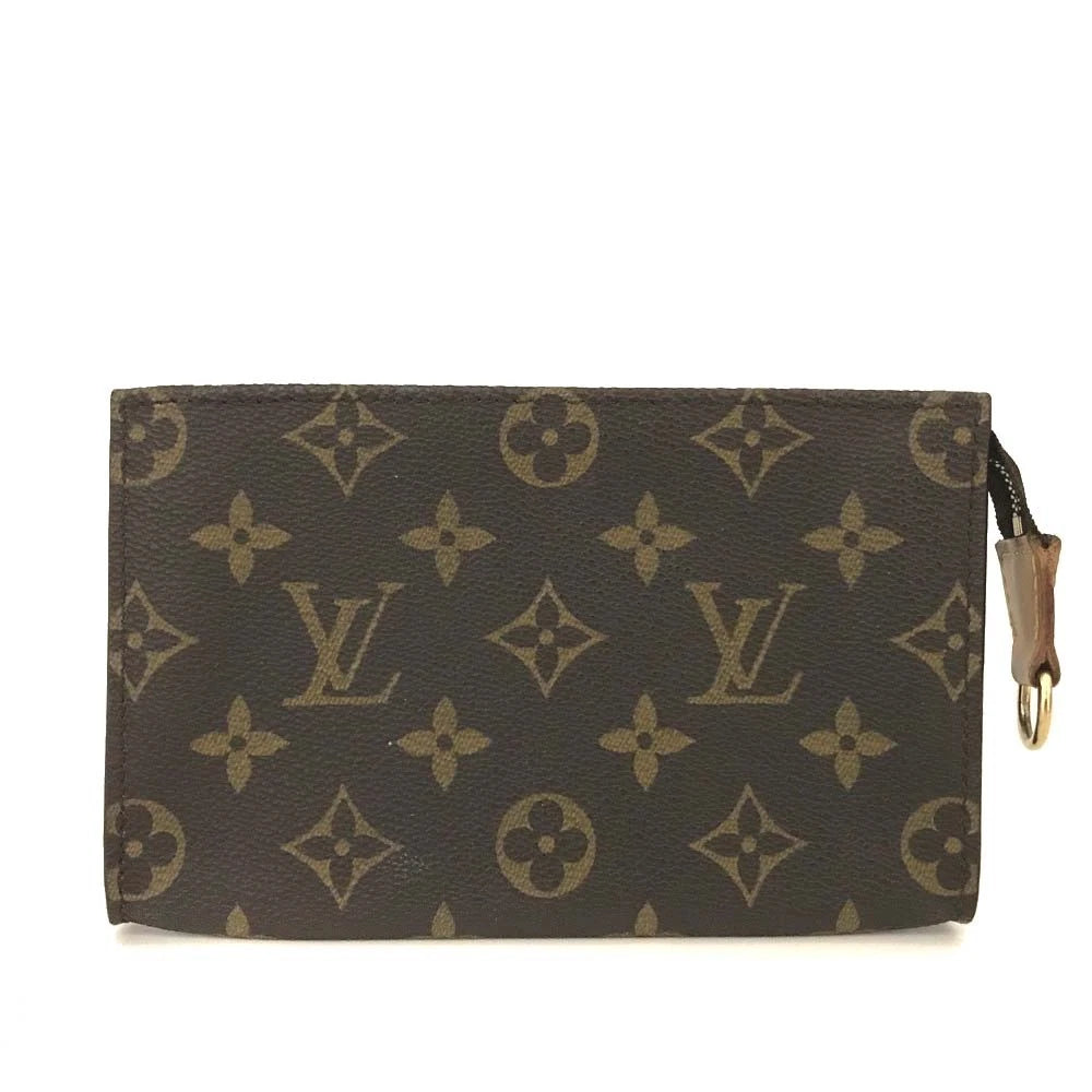 Louis Vuitton Monogram Cosmetics Pouch (Bucket PM) Purse Brown VI1929