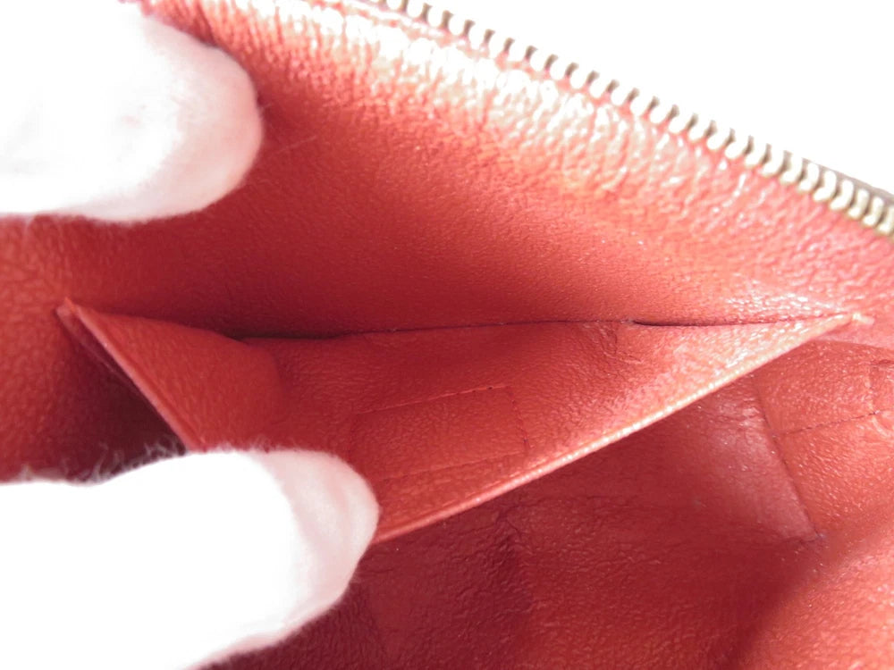 Louis Vuitton $600 Damier Ebene Pochette Cosmetic Pouch Bag CA1021