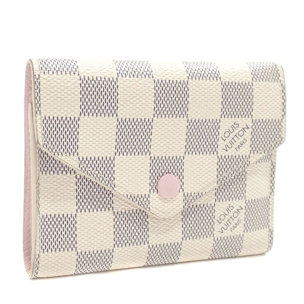 Louis Vuitton Tri-fold Wallet Damier Azur Portefeuille Victorine