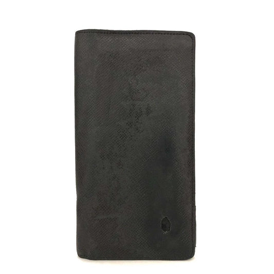 PRE-ORDER Louis Vuitton Taiga Porte feiulle Brazza Leather Long Wallet Ardoise