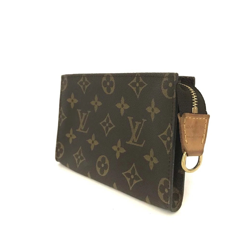 Louis Vuitton Monogram Cosmetics Pouch (Bucket PM) Purse Brown VI1929