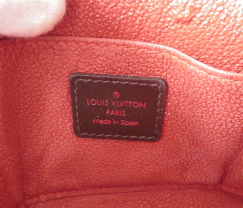 Louis Vuitton $600 Damier Ebene Pochette Cosmetic Pouch Bag CA1021