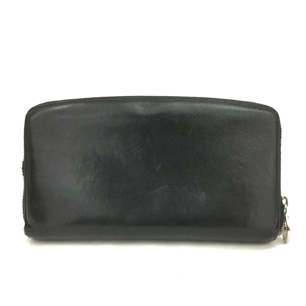 Cartier Marcello Leather Zip Around Long Wallet Black