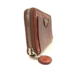 Chloe Logo Leather/Patent Zip Around Long Wallet Purse Bicolor