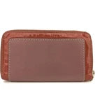 Chloe Logo Leather/Patent Zip Around Long Wallet Purse Bicolor