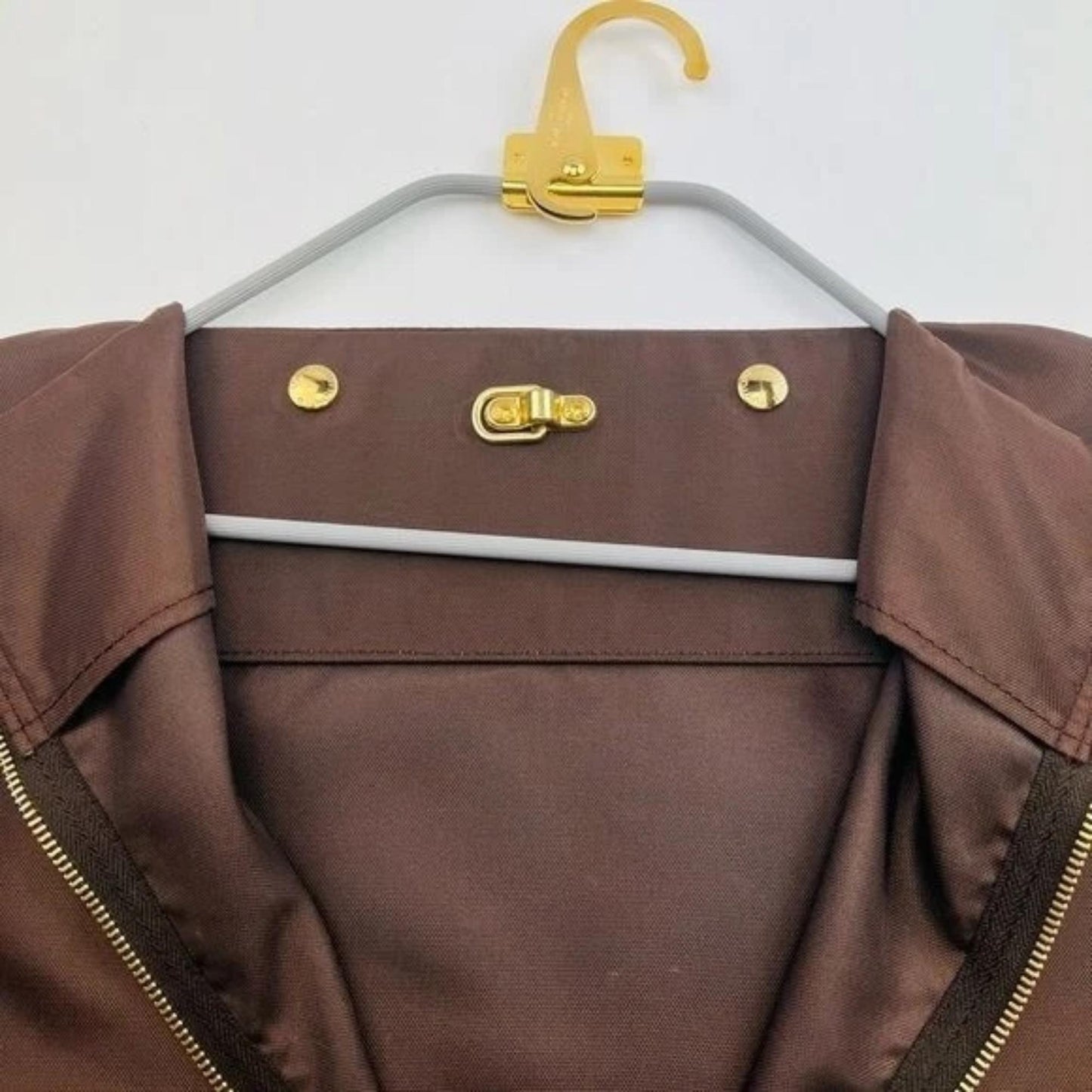 $600 Louis Vuitton Dark Brown Nylon Garment Foldable Travel Bag