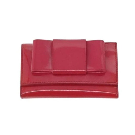 Miu Miu Pink Bow Patent Key Case