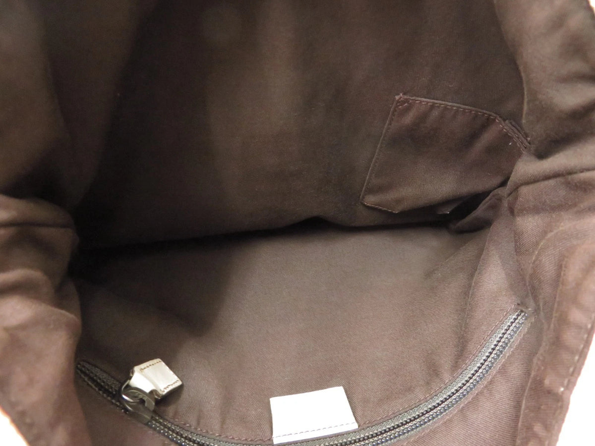 $1150 Gucci Perforated GG Leather Crossbody Messenger Bag