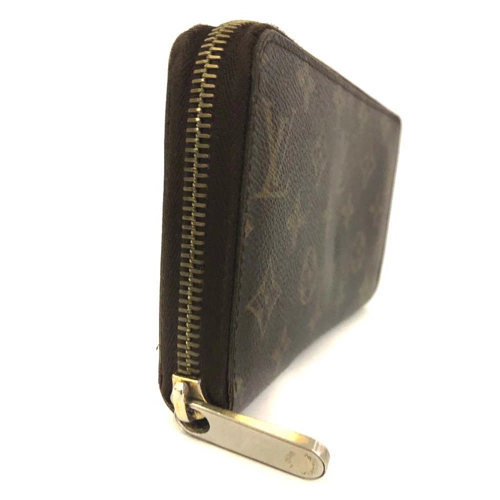 Louis Vuitton Monogram Zippy Zip Around Long Wallet Purse Brown CA2019