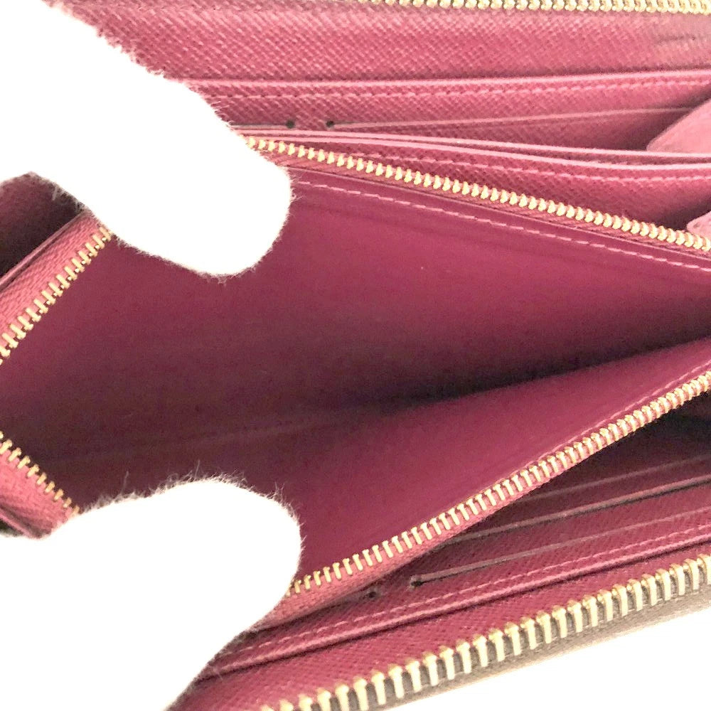 Louis Vuitton Monogram Zippy Zip Around Long Wallet Purse Brown CA0128