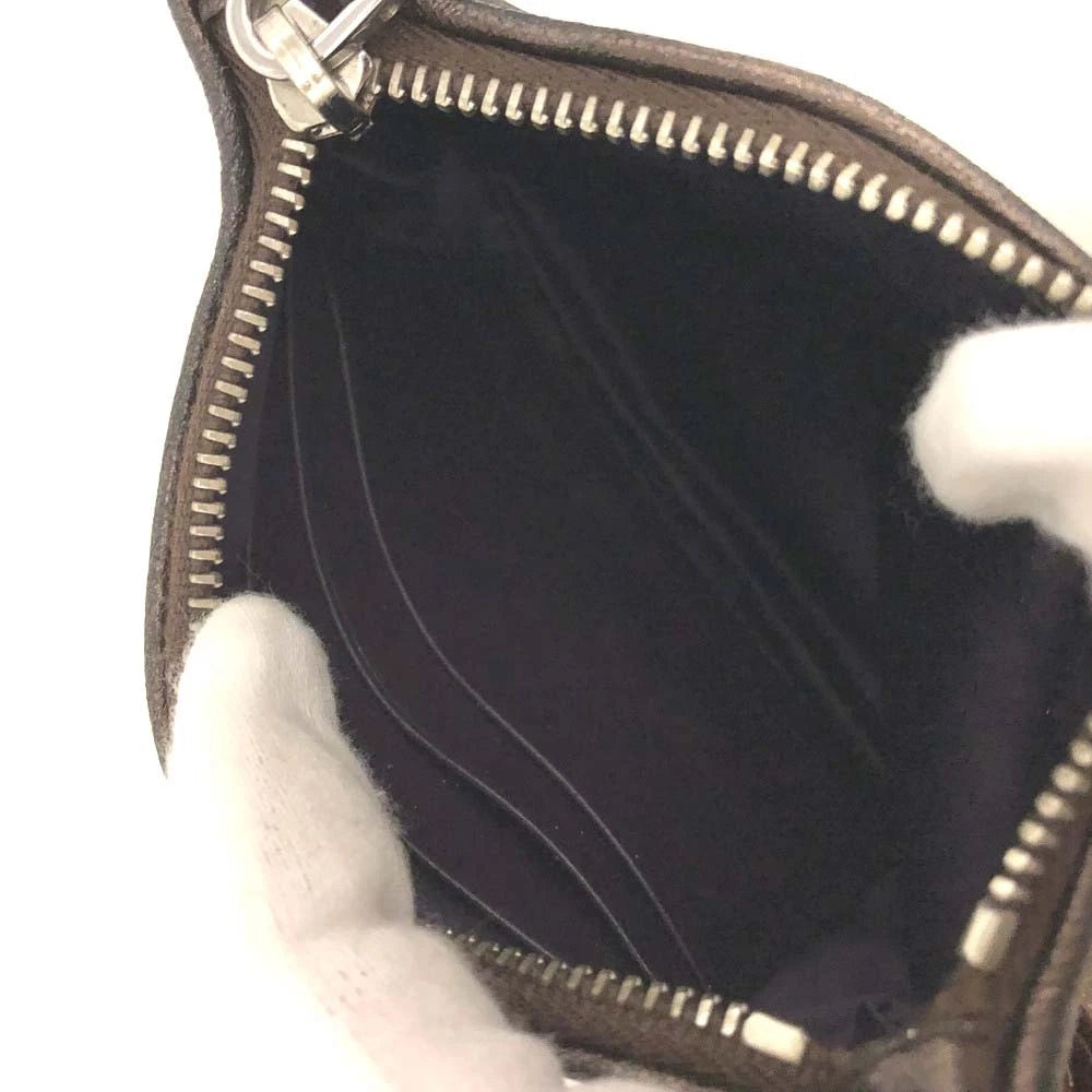 $460 MIU MIU Logo Ribbon Leather Cosmetic Pouch Bag MultiColor