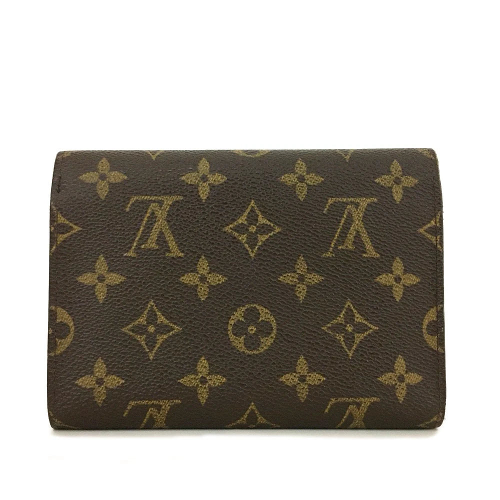 Louis Vuitton Monogram Porte Tresor Etui Papiers Trifold Wallet Brown SP0929