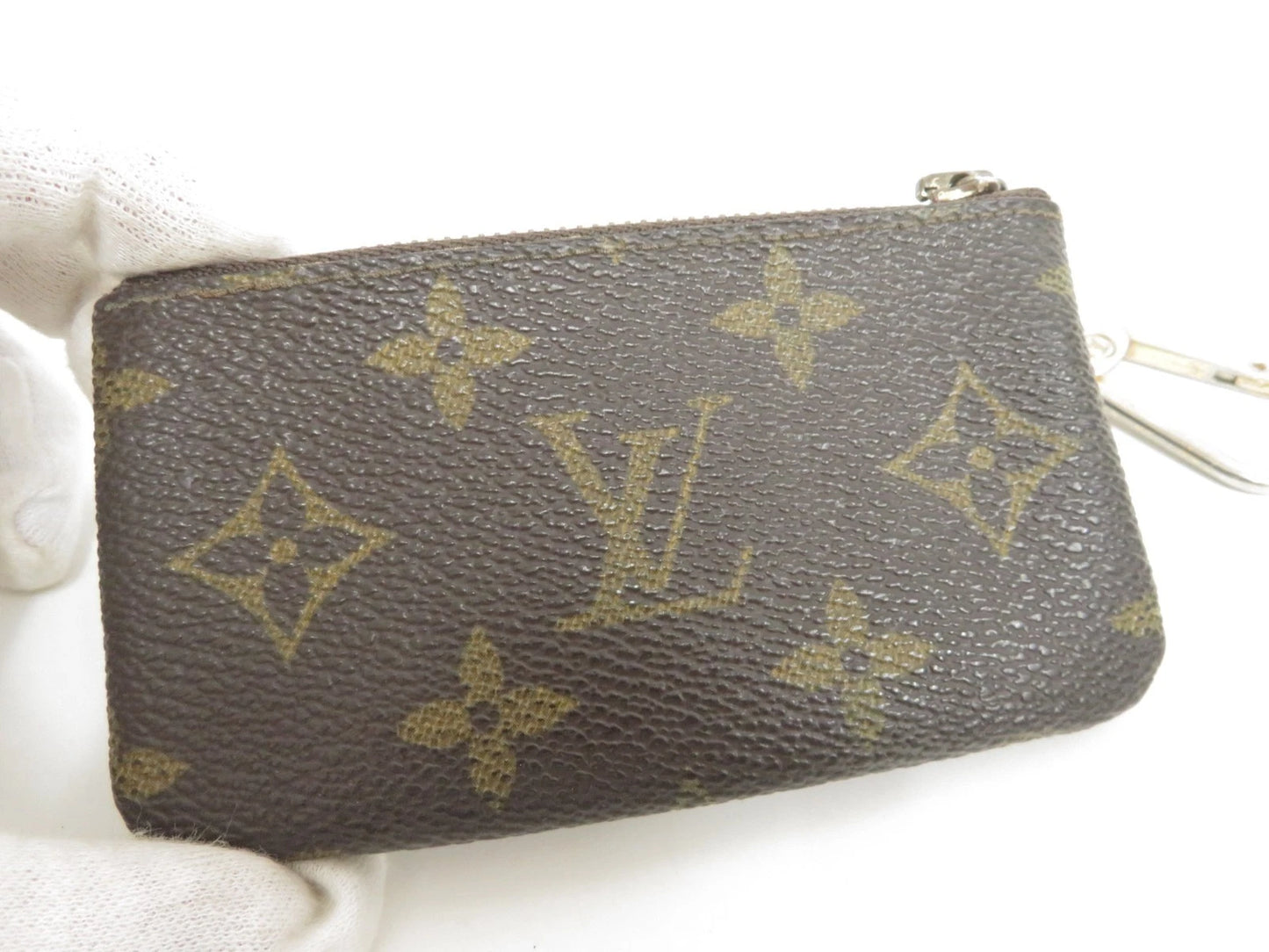 $345 LOUIS VUITTON Monogram Coin Purse Key Pochette Cles 8904ET