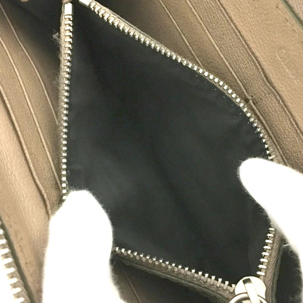 Chloe Kerala Horse Charm Leather Zip Around Long Wallet Purse Beige