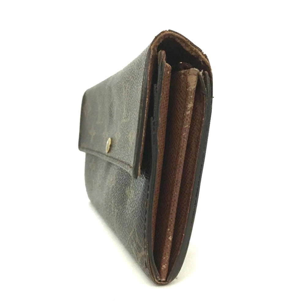 Louis Vuitton Monogram Portefeiulle Sarah Long Bifold Wallet Brown CA0037