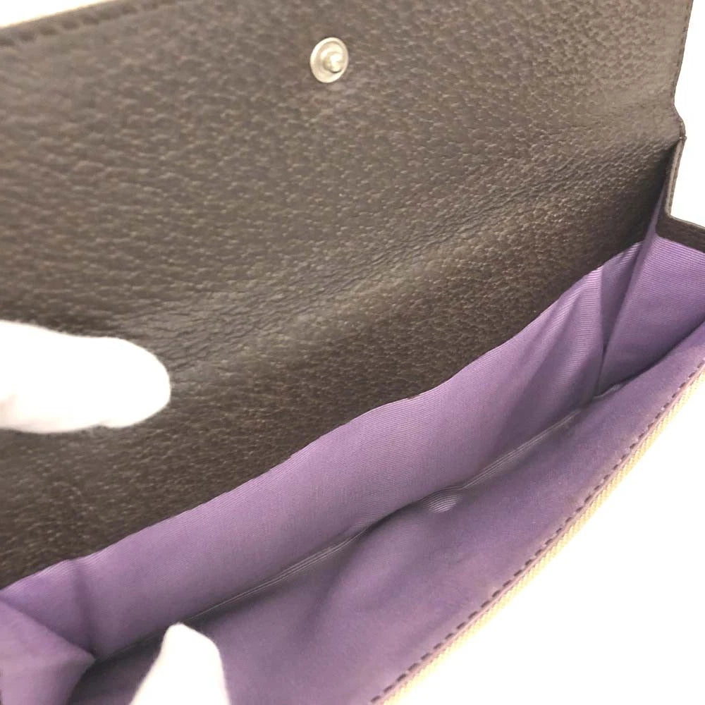 BVLGARI Classico Logo Mania Canvas Leather Bifold Long Wallet