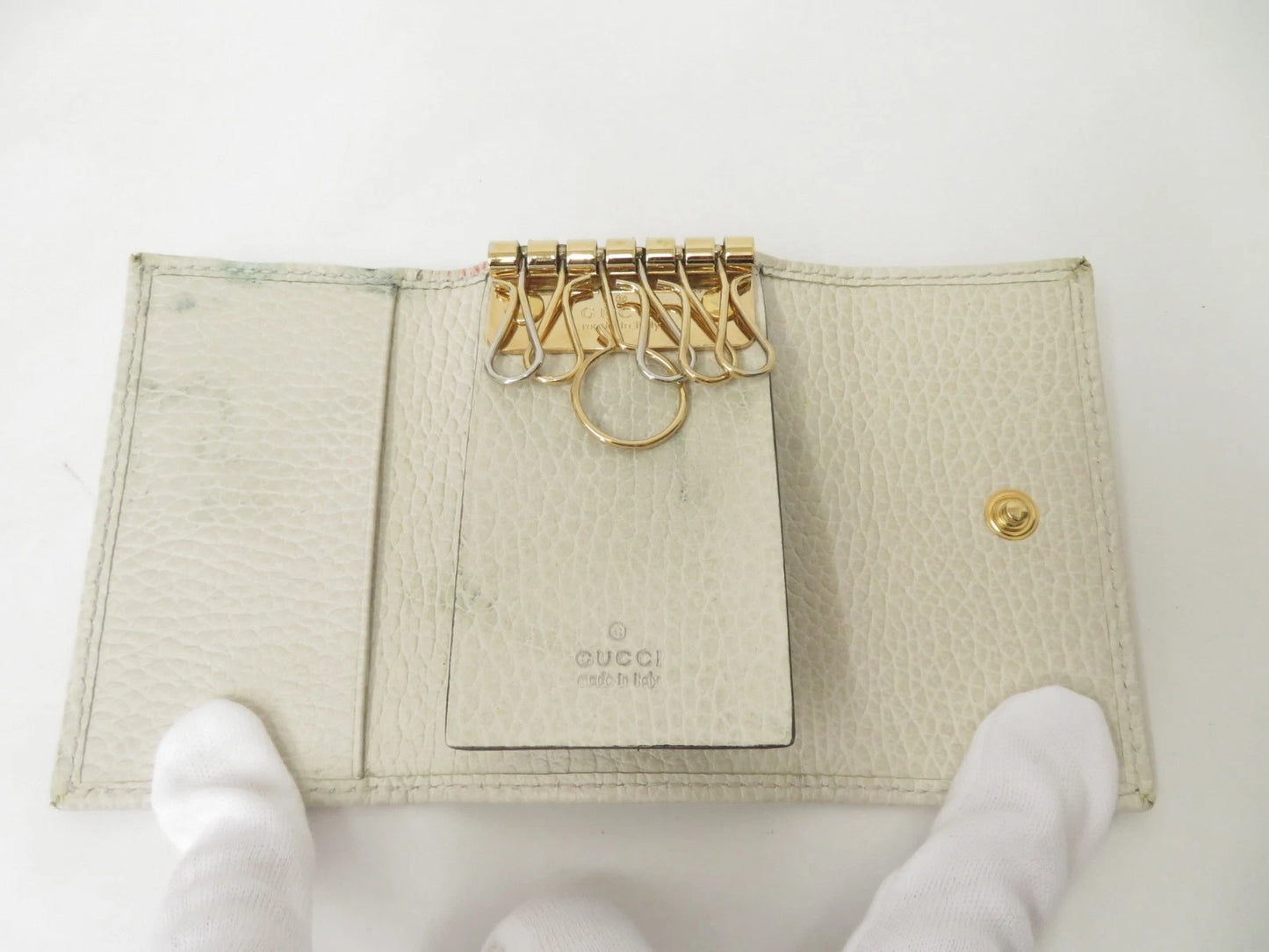 GUCCI GG Marmont Leather 6 Ring Key Case