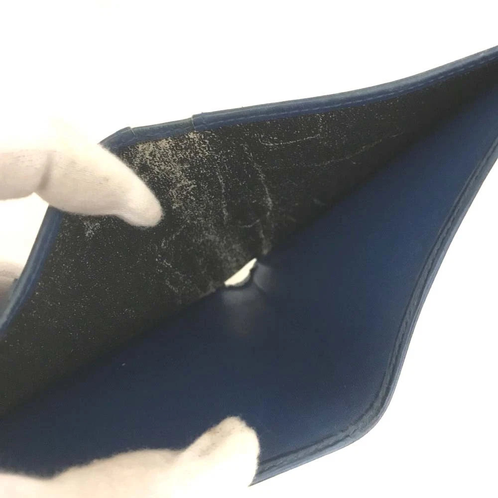 $655 Louis Vuitton Epi PorteBillets 6 Cartes Credit Bifold Wallet Blue CA0914