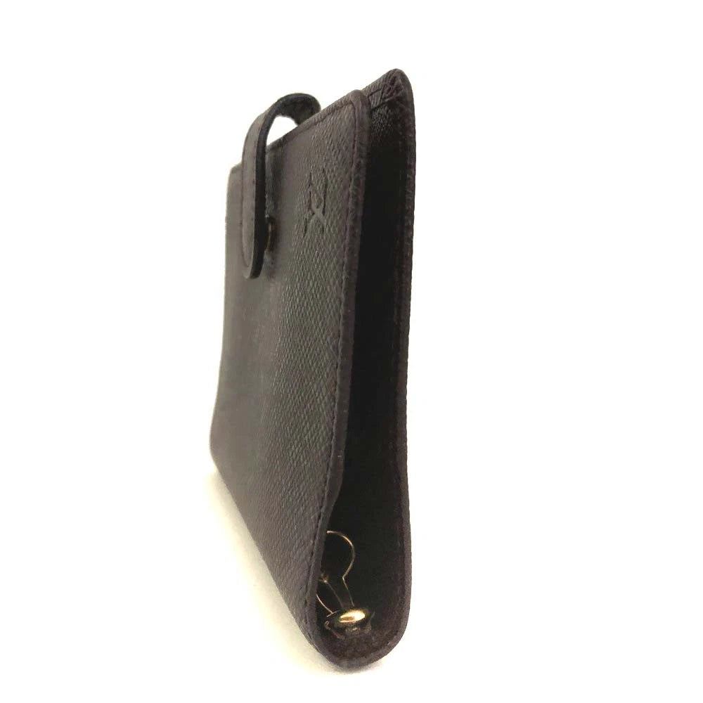 $505 Louis Vuitton Taiga Small Ring Agenda Cover Burgundy CA0977