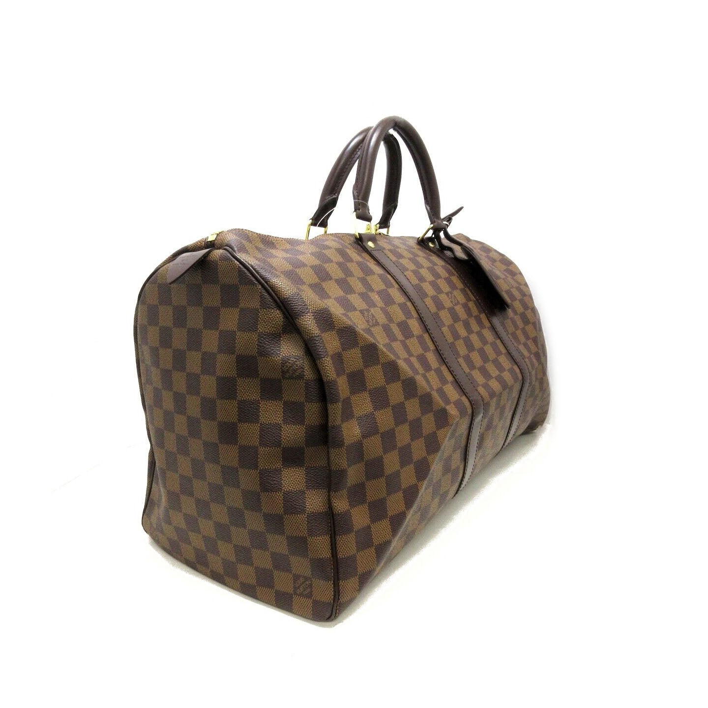 LOUIS VUITTON Damier Ebene Keepall 50 Luggage Travel Duffle