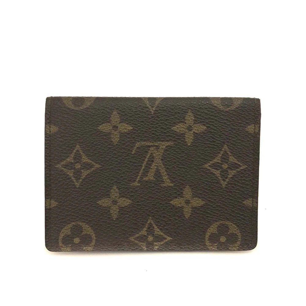$350  Louis Vuitton Monogram Porte 2 Cartes Vertical Pass Card Case 863A2
