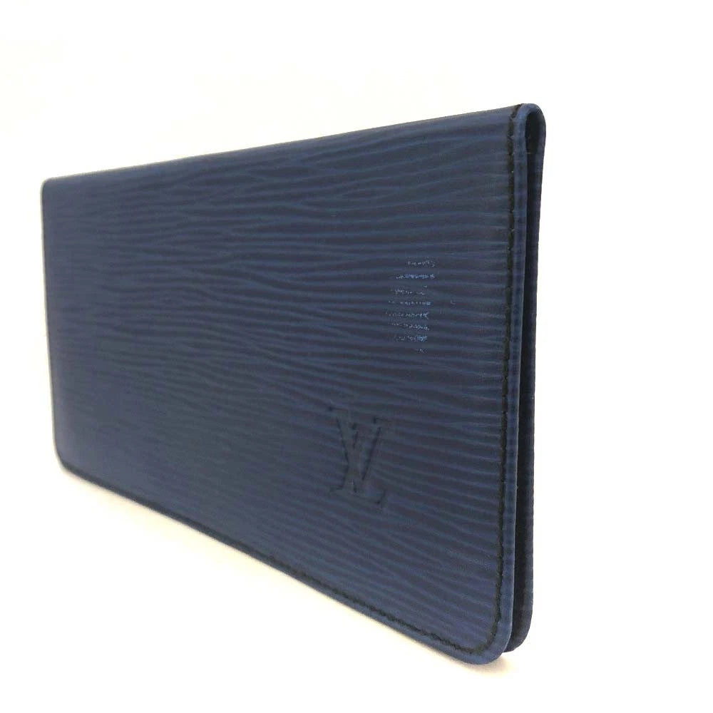 Louis Vuitton Epi Agenda Poche Leather Pocket Notebook Cover Blue