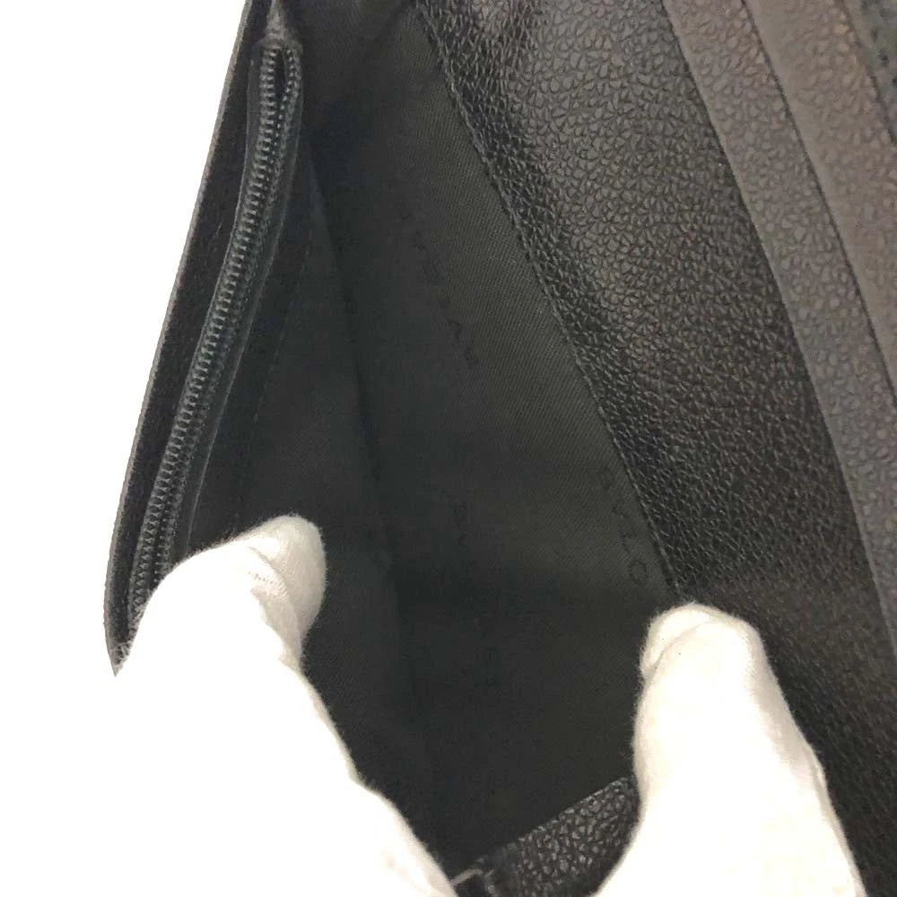 $780  BVLGARI Millerige PVC Leather Long Bifold Wallet Silver