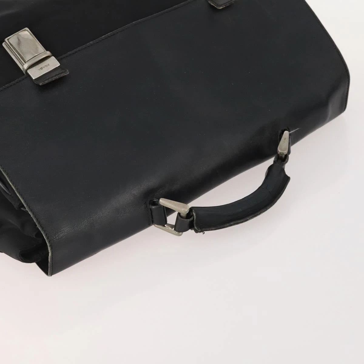 $1600 Vintage Prada Tessuto Nylon Briefcase Black