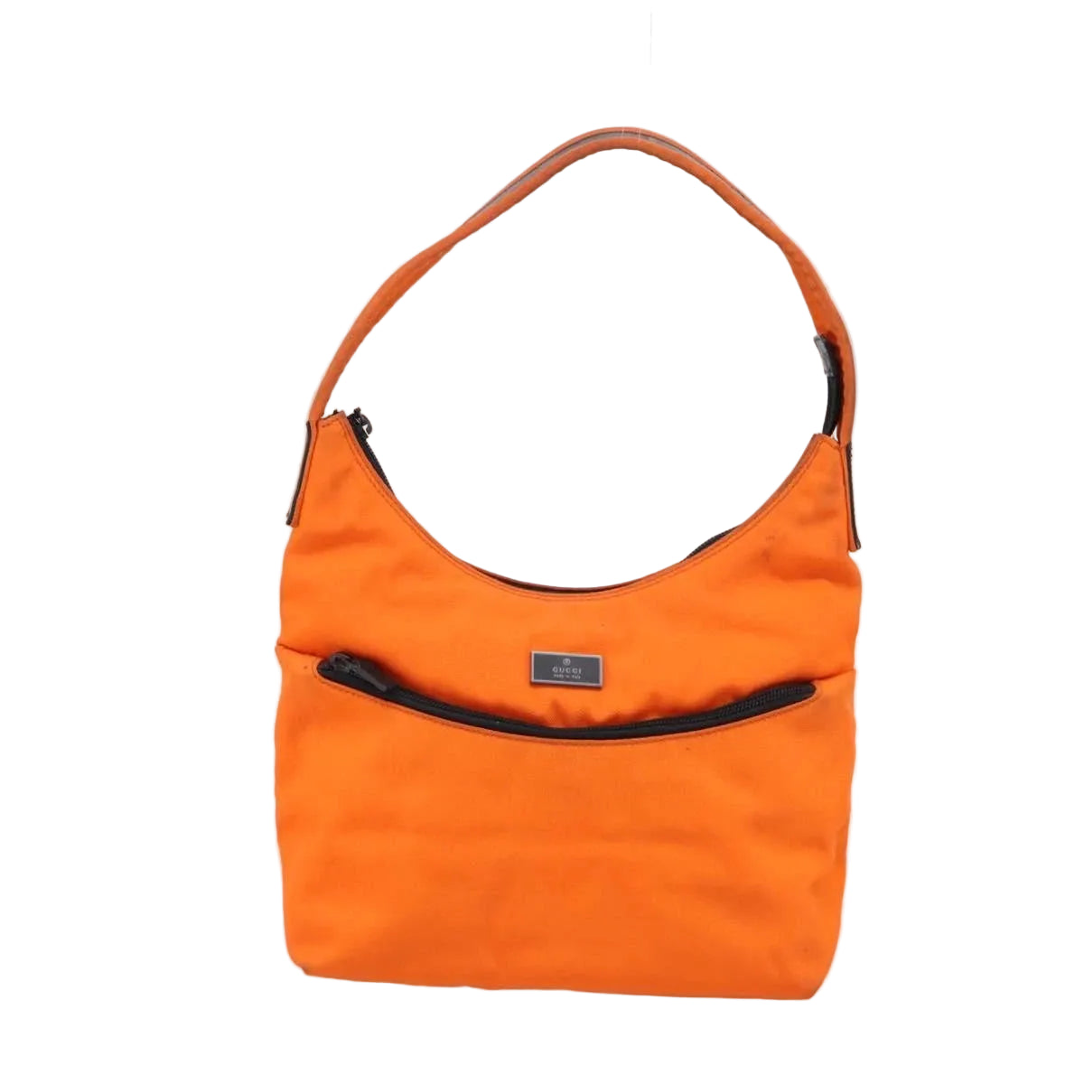 $850 Gucci Orange Nylon Top Handle