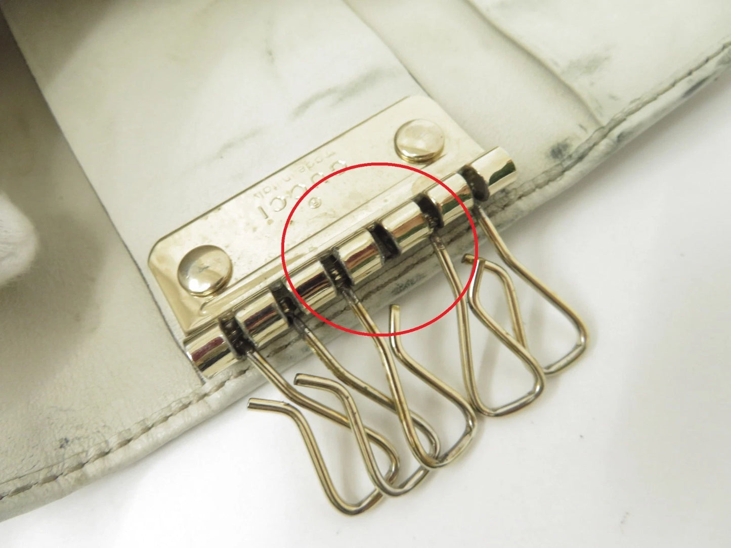 GUCCI GG Sukey GG Canvas Leather 6 Ring Key Case