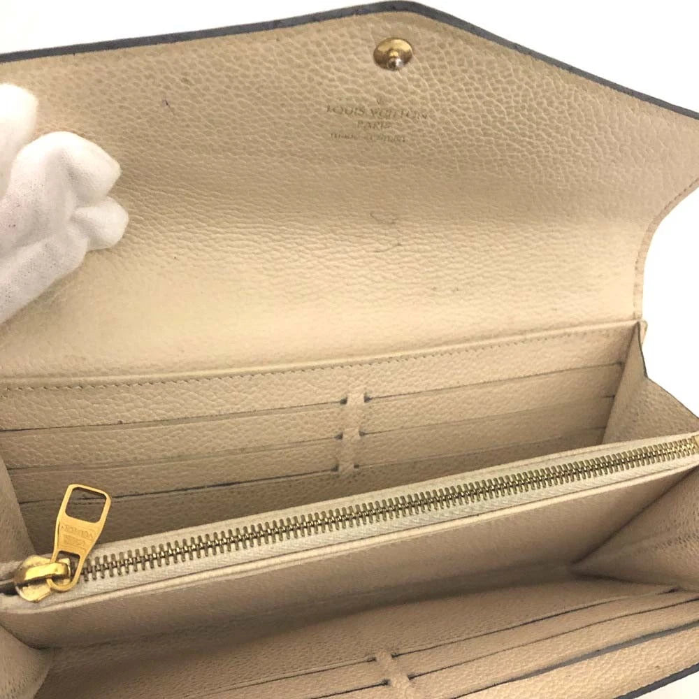 $750 Louis Vuitton Monogram Empreinte Portefeiulle Sarah Long Wallet CA1128