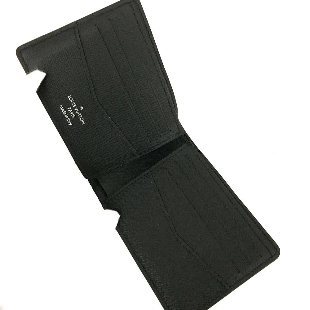 Louis Vuitton Monogram Eclipse Portefeuille Slender Bifold Wallet Black RFID