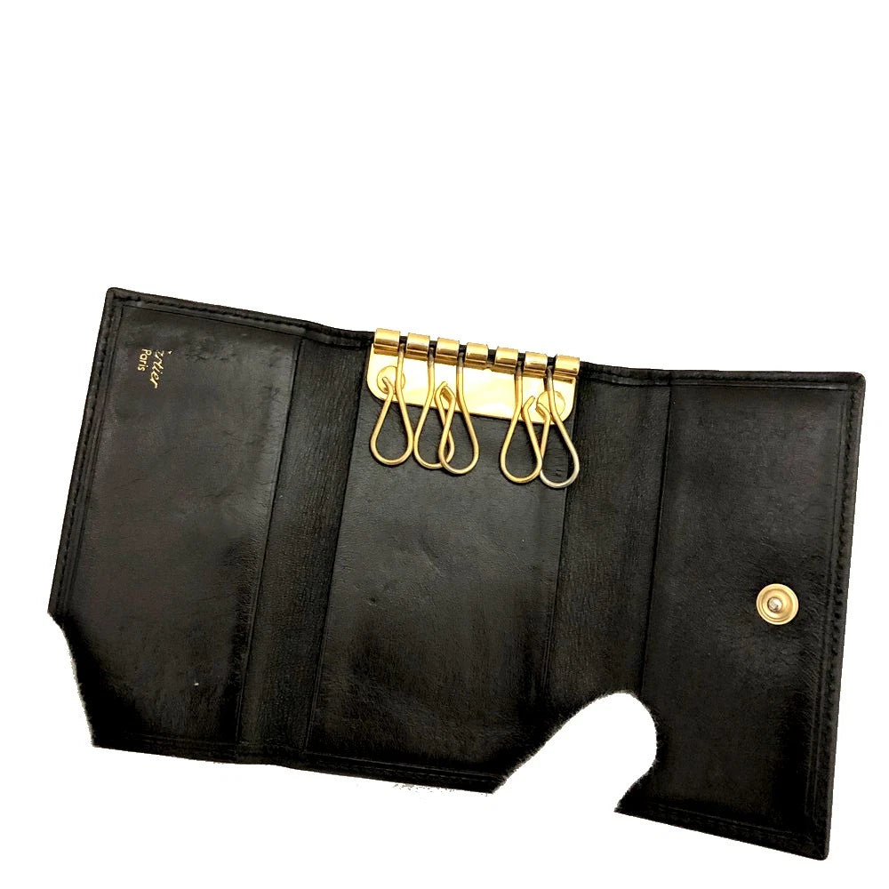 Pasha de Cartier Leather 6 Ring Key Case Black