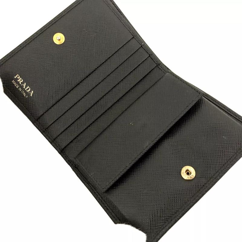 PRE-ORDER  Prada  Saffiano Metal Bi-Fold Wallet Black