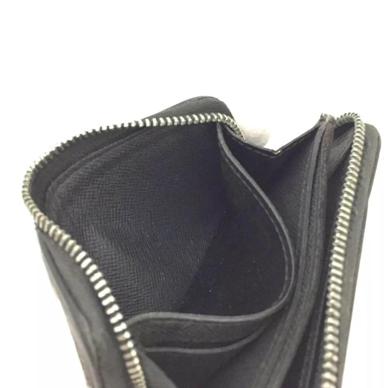 Louis Vuitton  Taiga Zippy Coin Purse Vertical Black MI3183