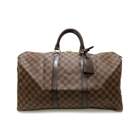 LOUIS VUITTON Damier Ebene Keepall 50 Luggage Travel Duffle