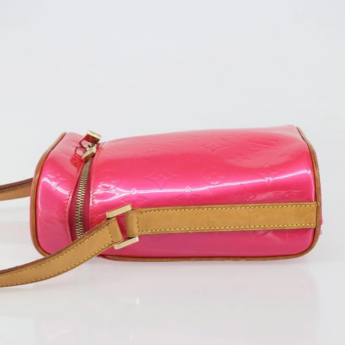 $995 2003 Louis Vuitton Fuchsia Monogram Vernis Vertical Sullivan Bag CE0013