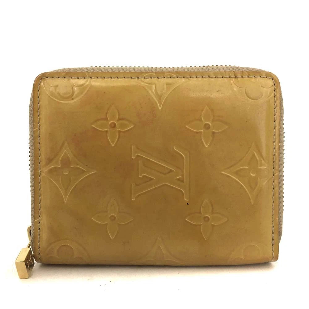 $490 Louis Vuitton Monogram Vernis Patent Leather Broom Zip Around Wallet BJ0959