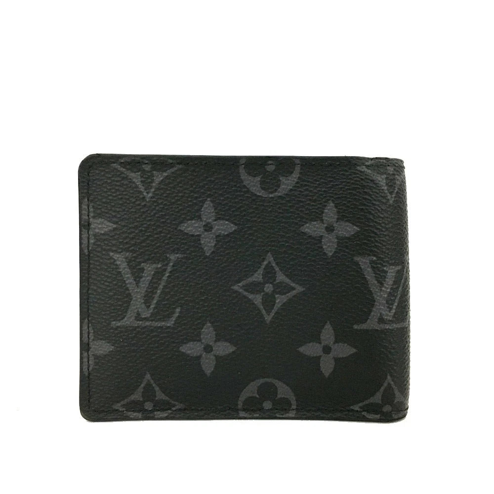 Louis Vuitton Monogram Eclipse Portefeuille Slender Bifold Wallet Black RFID
